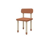 Flexa Flexa Drevená stolička s operadlom pre deti červená Dots