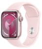 Watch Series 9, 41mm, Pink, Light Pink Sport Band - S/M (MR933QC/A)